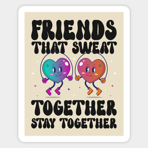 Workout Fitness Besties Friends bff Sticker by Tip Top Tee's